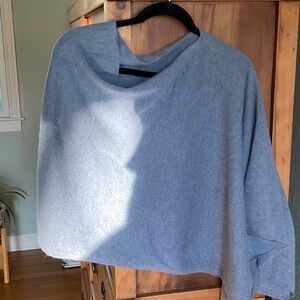 Cashmere cowl neck poncho